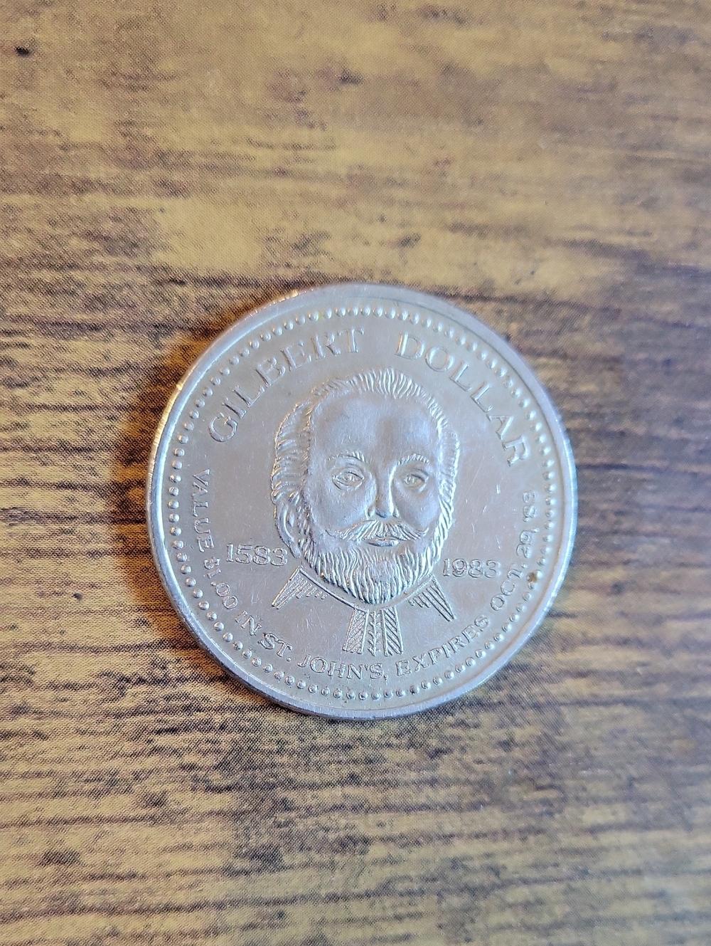 Silver-Tone Newfoundland Gilbert Dollar Commemorative Coin